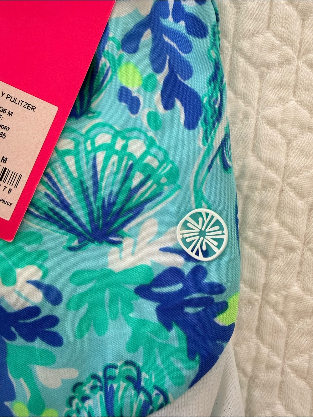 S- Lilly Pulitzer Seafoam Racerback Tank and M- Ocean Trail Shorts - Picture 10 of 12
